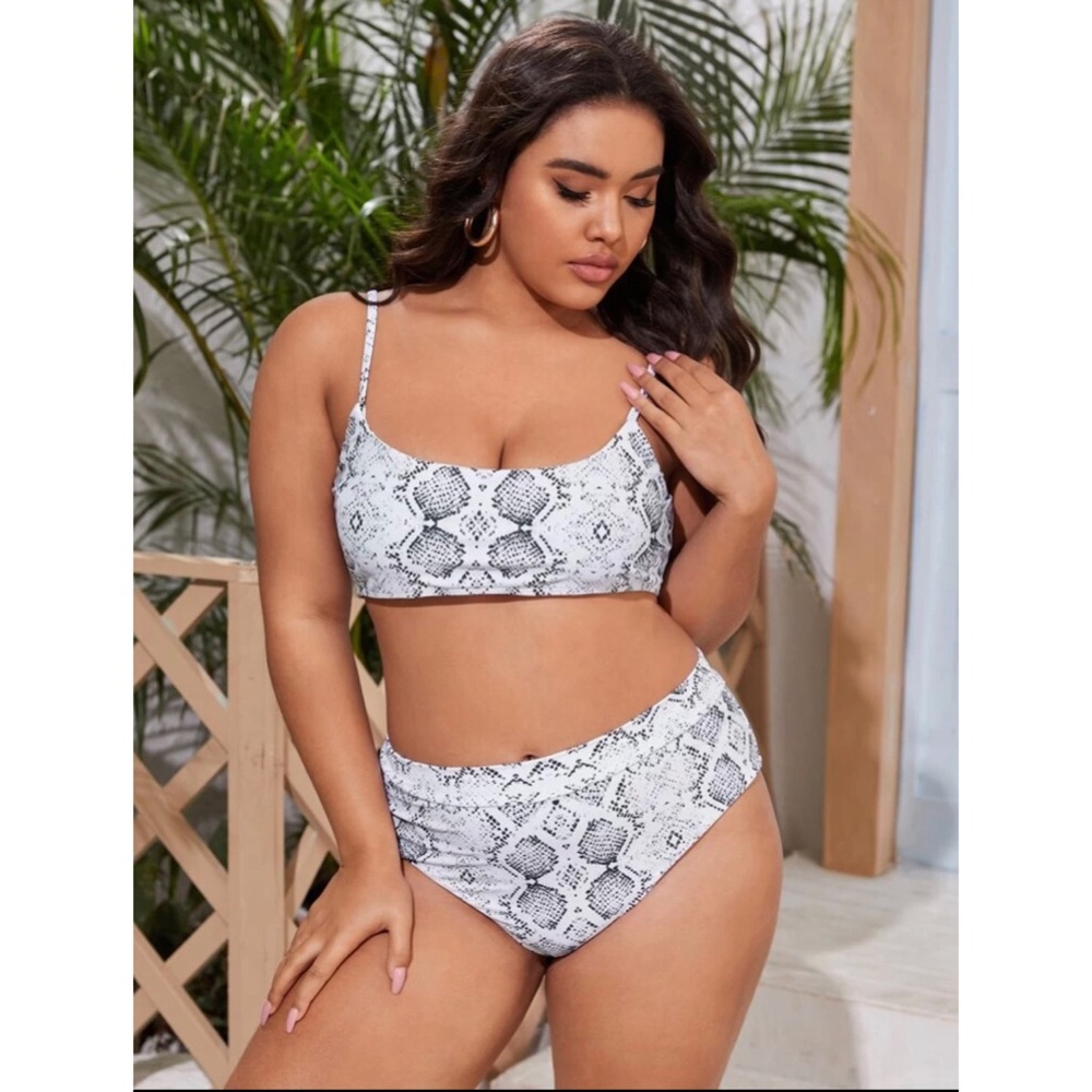 Shein Snake Print high waisted Bikini